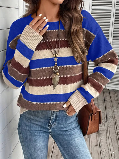 Susan | Mixed-Colour Striped Knit Sweater