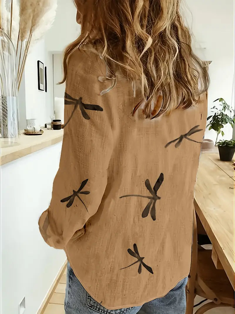 Lisa |  Dragonfly Pattern Shirt