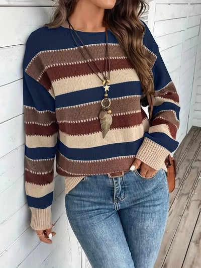 Susan | Mixed-Colour Striped Knit Sweater