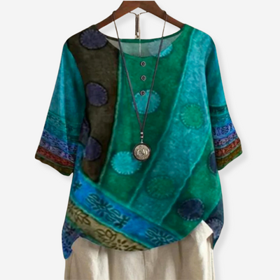 Sara | Soft top with artistic print