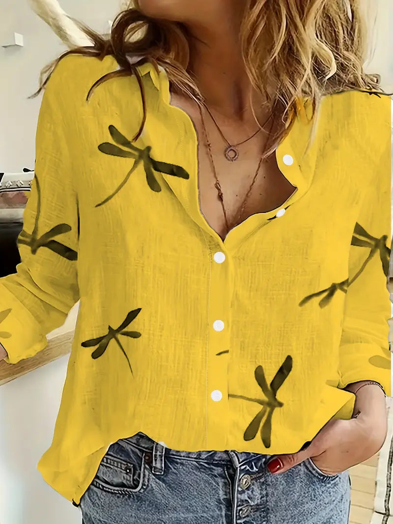Lisa |  Dragonfly Pattern Shirt