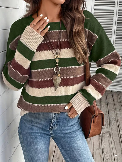 Susan | Mixed-Colour Striped Knit Sweater