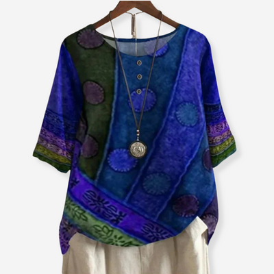 Sara | Soft top with artistic print