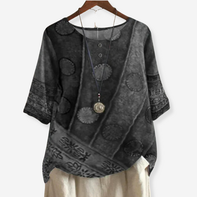 Sara | Soft top with artistic print