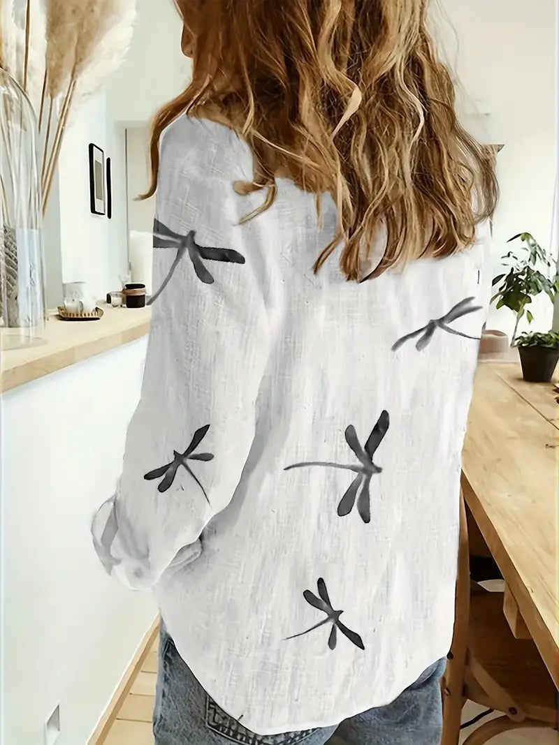 Lisa |  Dragonfly Pattern Shirt