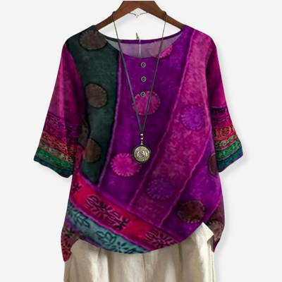 Sara | Soft top with artistic print