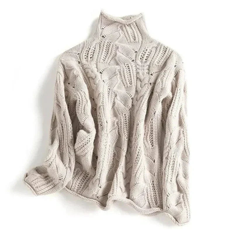 Lara | Turtleneck with Braided Knit