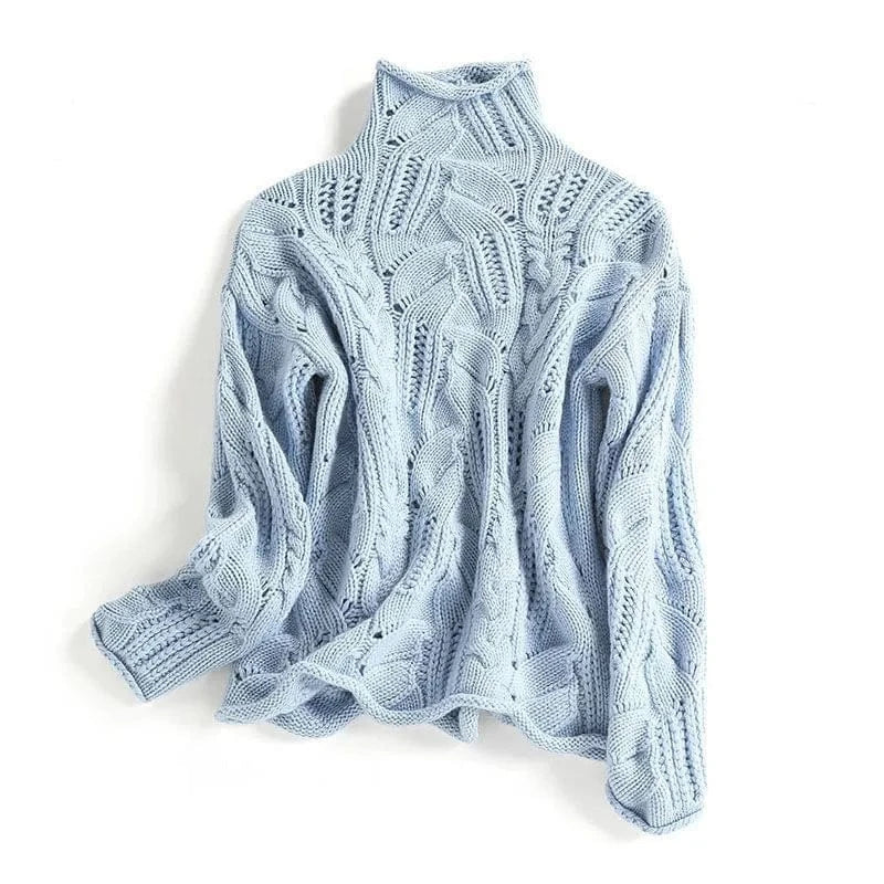 Lara | Turtleneck with Braided Knit