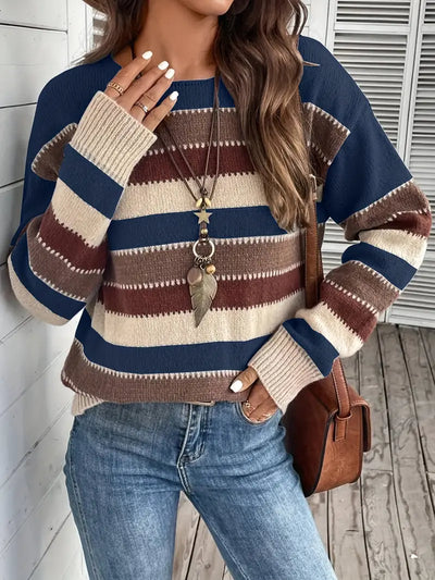 Susan | Mixed-Colour Striped Knit Sweater
