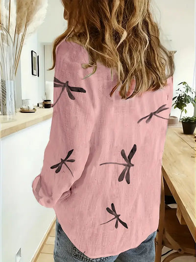 Lisa |  Dragonfly Pattern Shirt