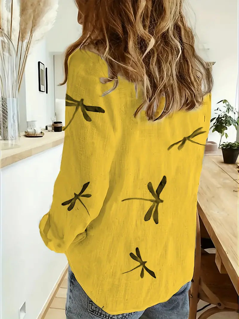 Lisa |  Dragonfly Pattern Shirt