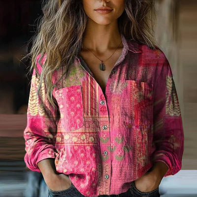 Mira - Printed Vintage Blouse