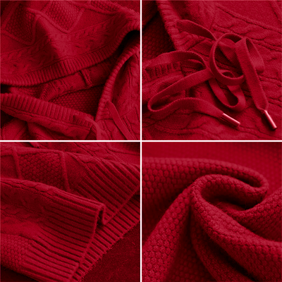 Tamsin™ - HOODED SWEATER WITH ELEGANT JACQUARD DESIGN