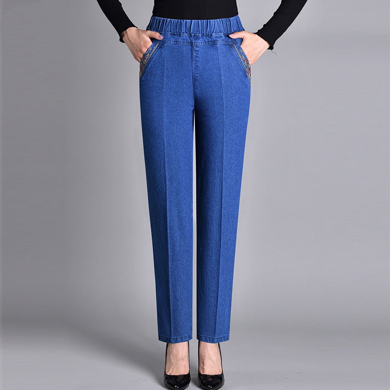 Bellini® | Women's jeans with side pockets and elastic waist